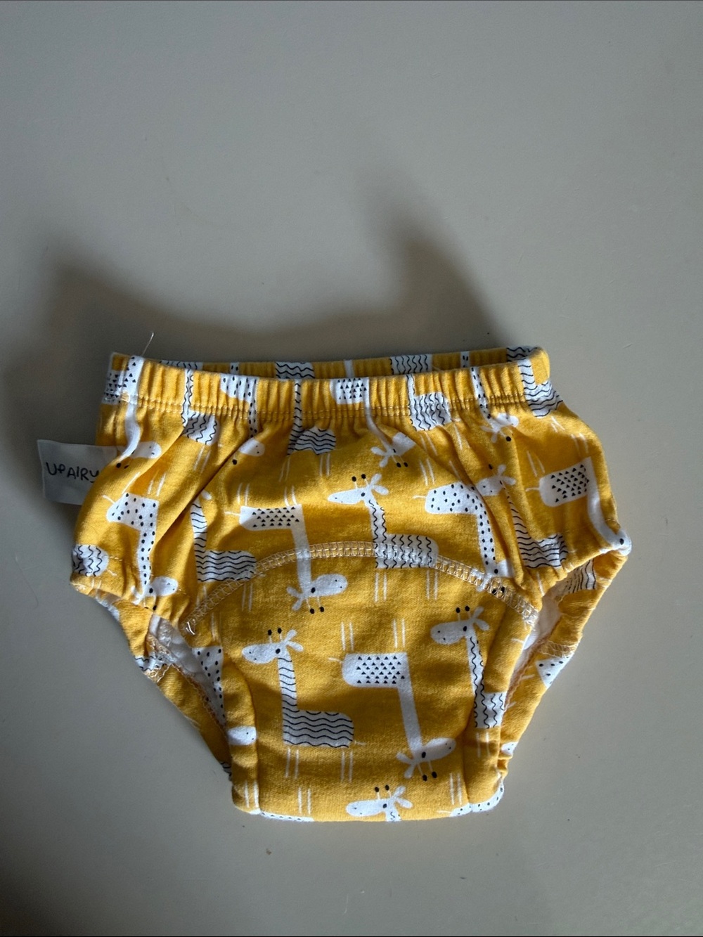 Up Airy Yellow Giraffe Print Kids Training Pants